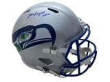 Steve Largent Autographed Seattle Seahawks F/S Throwback Helmet - Beckett