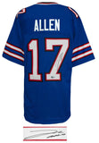 Josh Allen (BILLS) Signed Blue Custom Football Jersey -(BECKETT COA)