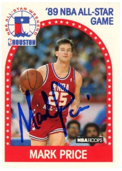 Mark Price Autographed/Signed 1989-1990 Hoops #28 Trading Card Beckett 52563