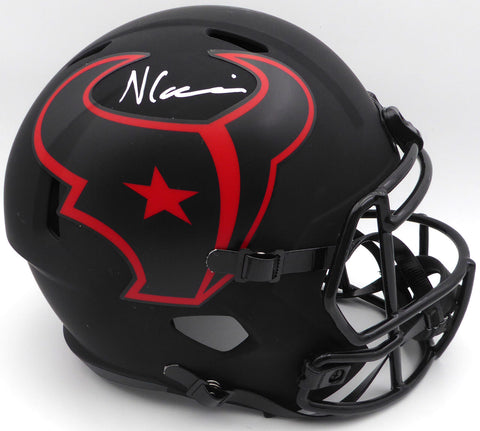 Nico Collins Autographed Eclipse Full Size Helmet Texans Beckett BAS QR 1W433072