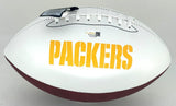 Packers DONALD DRIVER Signed White Panel Logo Football AUTO W/ XLV CHAMP - JSA