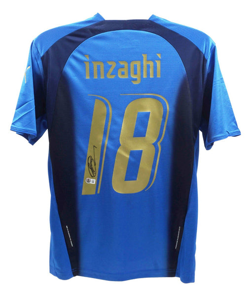 Filippo Inzaghi Signed Italian National Team Puma Authentic Jersey (Beckett)