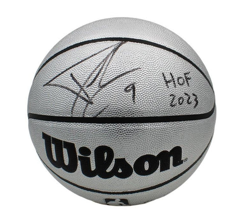 Tony Parker HOF 2023 Autographed Wilson Platinum Basketball - JSA