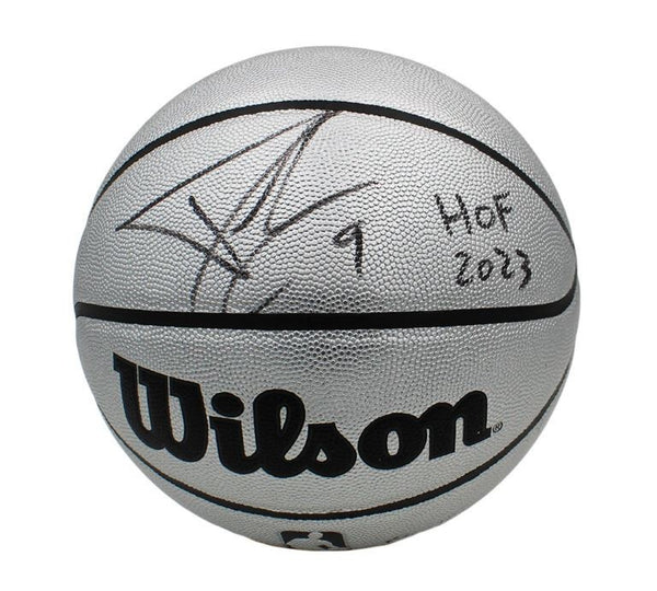Tony Parker HOF 2023 Autographed Wilson Platinum Basketball - JSA