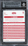 Spurs Tim Duncan Authentic Signed 2013 Hoops Red Backs #70 Card BAS Slabbed