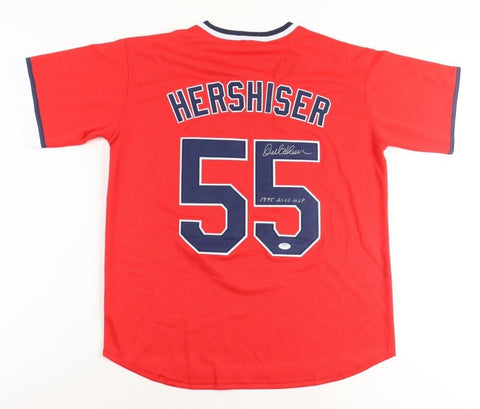 Orel Hershiser Signed Cleveland Indians Jersey Inscribed 1995 ALCS MVP (PSA COA)