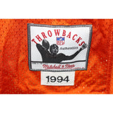 John Elway Signed Denver Broncos M&N Orange sz 48 Jersey Mounted Memories 51336