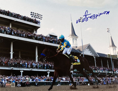 Victor Espinoza Signed 8x10 American Pharoah Photo Steiner CX