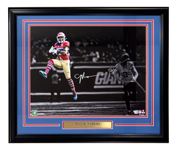 Malik Nabers Signed Framed 16x20 New York Giants Photo Fanatics