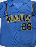 AARON ASHBY Signed Custom Replica Brewers Alternate Jersey AUTO - BAS
