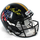 Sam LaPorta Autographed Hawkeyes Stars & Stripes Speed Full Size Helmet Beckett