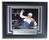 Terry Smith PSU Coach Autographed/Inscribed 8x10 Photo Framed Witness JSA 207844