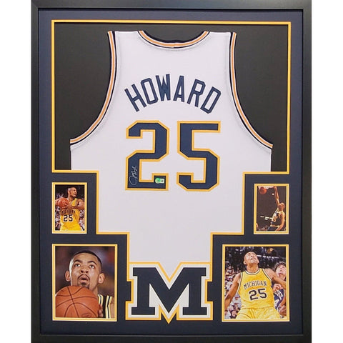 Juwan Howard Autographed Signed Framed Michigan Wolverines Jersey BECKETT