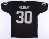 Jalen Richard Signed Oakland Raiders Jersey Pro Player Hologram / SMU Mustang RB