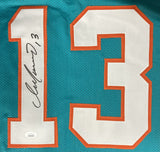 Dan Marino Signed Custom Teal Pro-Style Football Jersey JSA Hologram