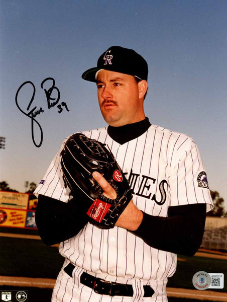 Steve Reed Autographed/Signed Colorado Rockies 8x10 Photo BAS 50401