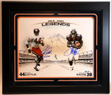 Floyd Little & Terrell Davis Dual Autographed 16x20 Broncos Photo Beckett COA