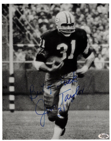 Packers JIM TAYLOR Signed 8x10 Photo #10 AUTO - HOF '76 - SB I Champ - MVP 1962
