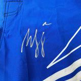 Autographed/Signed Khamzat Borz Chimaev UFC MMA Blue Trunks PSA/DNA COA