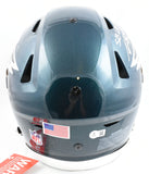 AJ Brown Autographed Eagles F/S Speed Flex Helmet SB Champs Beckett W Hologram