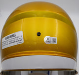 Aaron Donald Autographed Flash Yellow Full Size Helmet Rams Beckett 1W393329