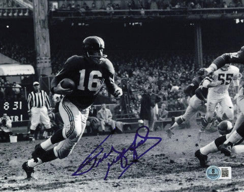 Frank Gifford Autographed 8x10 Photo New York Giants Beckett BAS QR #BS12997