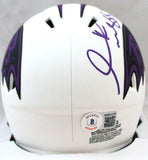 Derrick Mason Autographed Baltimore Ravens Lunar Speed Mini Helmet-Beckett W