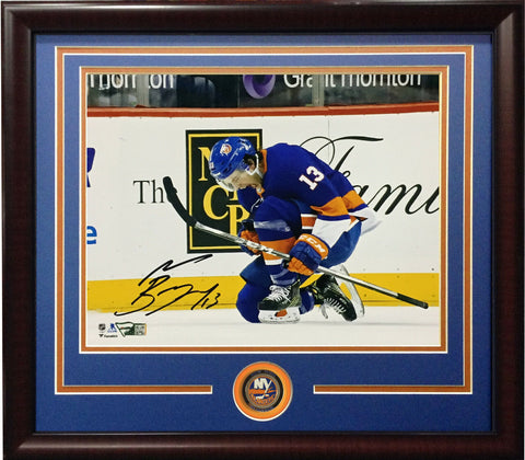 Mathew Barzal Signed 8x10 Photo Framed Islanders Coin Mint Autograph Fanatics