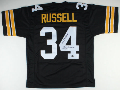Andy Russell Signed Steelers Jersey Inscribed "2x S.B. Champs" (Beckett COA)