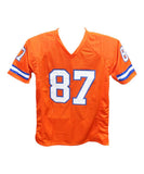 Ed McCaffrey Autographed/Signed Pro Style Jersey TB Orange Beckett 40251