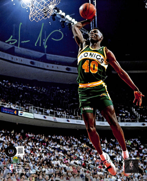 Shawn Kemp Autographed/Signed Seattle Super Sonics 8x10 Photo BAS 42870