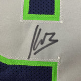 Framed Autographed/Signed Kenneth Walker 35x39 Seattle Blue Jersey BAS COA