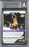 Lakers Shaquille O'Neal Signed 2018 Panini Prizm Green #35 Card BAS Slabbed
