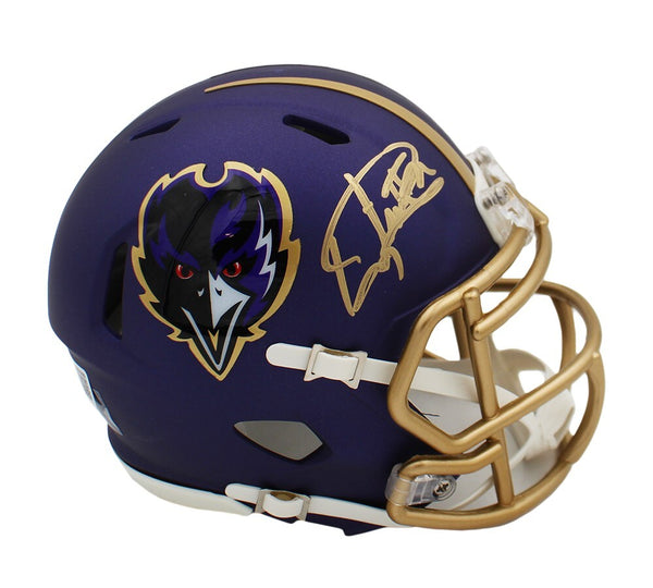 Derrick Henry Signed Baltimore Ravens Speed Alternate 2024 NFL Mini Helmet