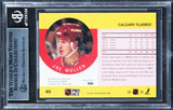 Flames Joe Mullen Authentic Signed 1990 Pro Set #40B Card BAS Slabbed