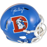 John Elway Autographed Denver Broncos Authentic TB 75-96 Helmet Beckett 50227