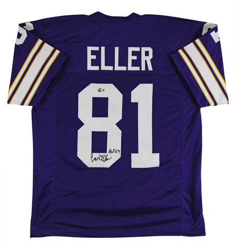 Carl Eller "HOF 2004" Signed Purple Pro Style Jersey BAS Witnessed #4W113351