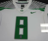 OREGON MARCUS MARIOTA AUTOGRAPHED SIGNED FRAMED WHITE NIKE JERSEY MM HOLO 89826