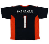 Mike Shanahan Signed Denver Custom Blue Jersey