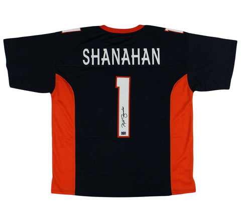 Mike Shanahan Signed Denver Custom Blue Jersey