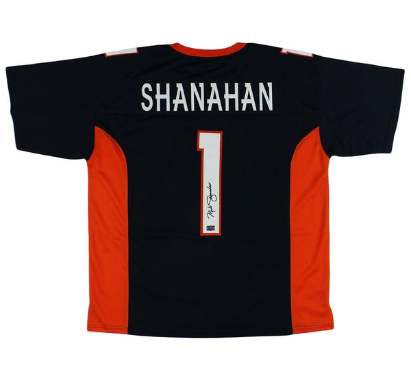 Mike Shanahan Signed Denver Custom Blue Jersey