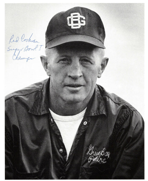 Packers Coach RED COCHRAN (d) Signed 8x10 Photo #2 AUTO w/ "SB I Champ"