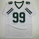 Autographed/Signed Mark Gastineau New York White Football Jersey JSA COA