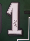 FRAMED PHILADELPHIA EAGLES FLETCHER COX AUTOGRAPHED SIGNED JERSEY JSA COA