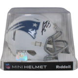 AJ Brown Signed New England Patriots Rivalries Mini Helmet Beckett Witness 57972