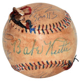 THE SANDLOT CAST (6) SIGNED BABE RUTH REPLICA BASEBALL - TOM GUIRY BRANDON ADAMS