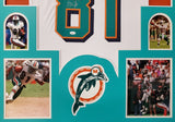 FRAMED MIAMI DOLPHINS OJ MCDUFFIE AUTOGRAPHED SIGNED JERSEY JSA COA