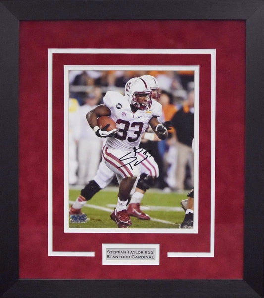 STEPFAN TAYLOR AUTOGRAPHED STANFORD CARDINAL 8x10 FRAMED PHOTO COA