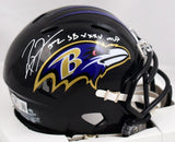Ray Lewis Autographed Baltimore Ravens Speed Mini Helmet w/SB MVP-Beckett W