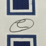 Autographed/Signed CeeDee Lamb Dallas Split White/Blue Football Jersey JSA COA